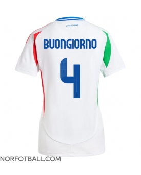 Billige Fotballdrakt Italia Alessandro Buongiorno #4 Replika Bortedrakt Dame EM 2024 Kortermet